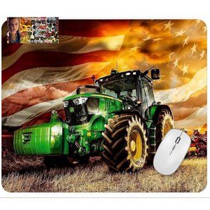 Farm Tractor Computer Non Slip Custom Mouse Pad Handmade